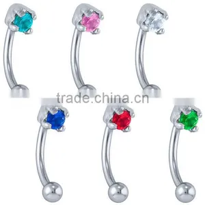 Wholesale Unique Custom Stainless Steel Fake Cool Eyebrow Rings Body Piercing Jewelry thumbnail-1
