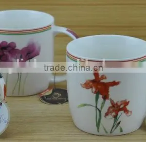 11OZ Garden Butterfly Design Full Decal Print Coffee Cups, Shiny Surface Porcelain Mug, KL5004-10687 thumbnail-4