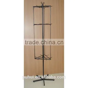3 Sides Revolving Floor Pegs Display Fixture With Competitive Price thumbnail-1