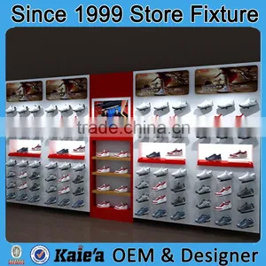 Famous Brand Shoes Men Display Rack Showcase Store Design thumbnail-1