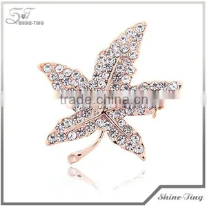 Korean Fashion Full of Diamond Maple Leaf Brooch Crystal Brooch130905-4 thumbnail-1