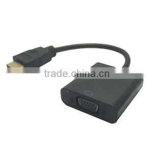 100% New HDM I to VGA With Audio and DC Jack HDM I Adapter for Computer/laptop thumbnail-1
