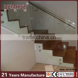 Interior Stair Stainless Steel Glass Railing Systems thumbnail-1
