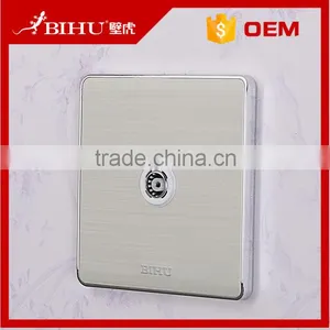 China Factory PC Brushed Stainless Steel Material tv Crt Wall Socket TV Socket for Sale thumbnail-4