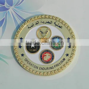 Cheap Custom Military Challenge Gold Coin Token thumbnail-1