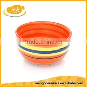 Bulk Sale Korean Style Eco Cheap Ceramic Rainbow Rice Bowl thumbnail-5