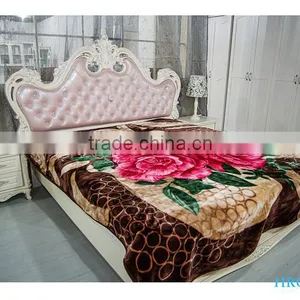 Hot Selling New Design 100 % Polyester Korean Style2Ply Mink Blanket thumbnail-3