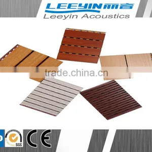 E0 E1 Waterproof Material Wood Panel Outdoor Grooved Acoustic Panels thumbnail-2