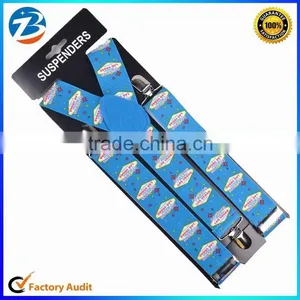 New Designs Cheap Price Printed Braces Mens and Womens Suspenders thumbnail-1