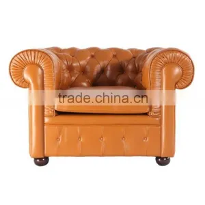 China Manufacturer Top Quality 1 2 3 Seater Chesterfield Sofa Genuine Leather Sofa Set thumbnail-3