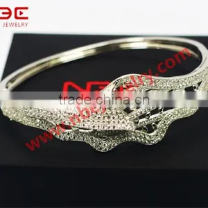 Turkish Jewelry Silver Bangle, Wax Micro Pave Setting 925 Silver Lead and Nickle Free Bangle Jewellery thumbnail-1