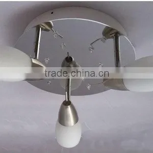 Three Lights Glass Shade Ceiling Lamp Makes of Creating Beautiful Design thumbnail-1