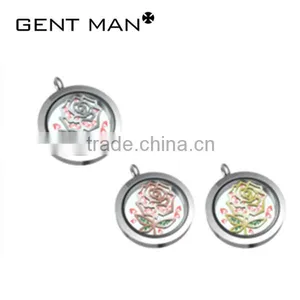 2016 Popular Beautiful Rose Flower Pattern Simple Gold Pendant Design for Women thumbnail-1