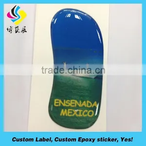 Custom Double-sided Adhesive Label 3D Snow Epoxy Dome Sticker Adhesive Christmas Emblems Label thumbnail-3