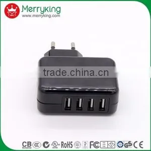 5V4.2A EU Plug 4 Port USB Charger CE/GS/CB Approved Portable Charger for Phones/ipad thumbnail-2