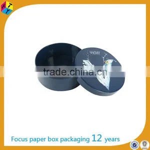 Custom Blue Gift Packaging Cardboard Paper Round Box thumbnail-5