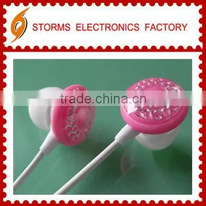 Fashion Colorful Earphone & Headphone With Big Dimond Decorative thumbnail-1
