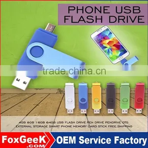 100% Real Capacity NEW OTG USB Flash Drive Colorful Pen Drive 4GB 8GB 16GB 32GB Metal Usb Stick Support Smart Phone PC U Disk thumbnail-1