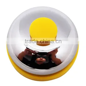 Silver Table Bell , 75mm Diameter Chrome Plated With ABS Base for Reception thumbnail-2