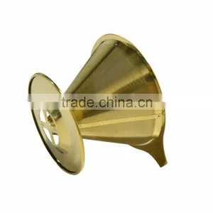 Golden Color 304 Stainless Steel Pour Over Coffee Filter thumbnail-4
