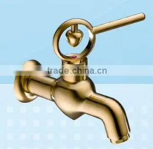 High Quality Taiwan Made Brass Satin Golden Plated Kitchen Water Tap Faucet thumbnail-1