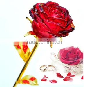 2016 Beautiful Valentine's Gift Crystal Rose thumbnail-4