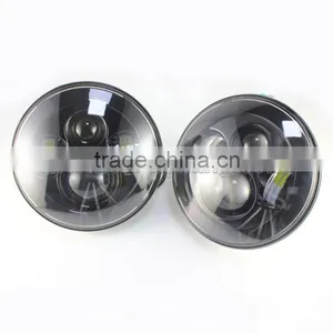 7"halo 7inch Led Round Headlight for Jeep Wrangler thumbnail-1