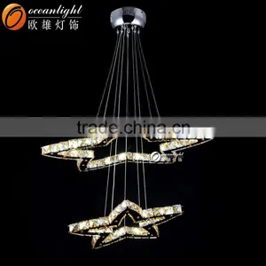 Yellow Light Pendant Light Stars Bright Pendant Lamp LED Crystal Pendant Lights OM9029-2W thumbnail-1