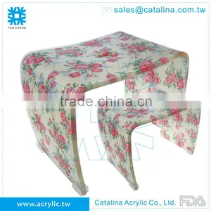 Sakura Pattern Bathroom House Plastic Acrylic Chair thumbnail-3