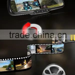 5.0 Inch Touch Screen Multifunctional Rear View Mirror Quad Core CPU Android 4.42system With OEM Bracket thumbnail-1