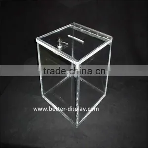 Wholesale Acrylic Collection Boxes for Charity thumbnail-3