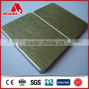 Brushed Gold ACP / ACM Aluminum Construction Materials thumbnail-2