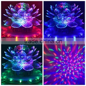 New Style High Quality LED Lotus Full Color Revolving Lamp LED Crystal Rotating RGB Sunflower Stage Effect Lighting thumbnail-2