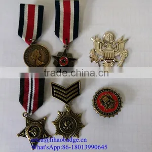 High Quality and Luxury Design Enamel Metal Medals and Trophies , Custom Ribbon Cheap Medals for Award thumbnail-1