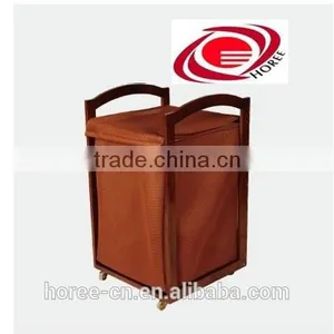 Superb Bamboo Laundry Storage Basket With Mesh Liner thumbnail-3