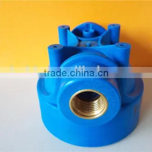 High Quality Pipe Fitting Mould 2 Cavities pp Plastic and Copper Insert Interchangeable Nut End Cap Mould thumbnail-5