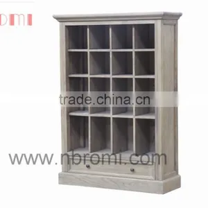 Cheap Wooden Bookshelf Bookcase With Glass Door thumbnail-1