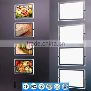 New Invention Real Estate Acrylic Light Poster Folders Portrait Window Signs Cable Led Displays thumbnail-1