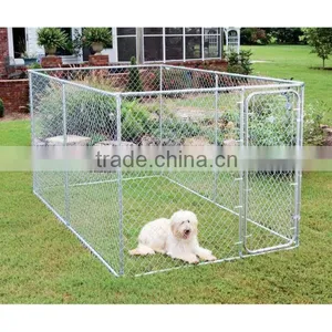 Galvanized Big Outdoor Dog Cage thumbnail-2