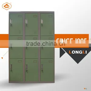 9 Door Vintage Durable Metal Lockers Steel Hospital Cabinet Lockers thumbnail-4