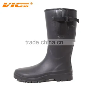 Men's Farming Black Rubber Rain Boots thumbnail-1
