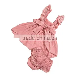 2016 New Design Princess Baby Girls Swing Top Set,children Clohting Set With Lace Shoulder Straps,kids Summer Wear Swing Outfit thumbnail-2