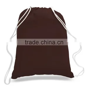 Promotion Gift Blank Durable Canvas Cotton Drawstring Tote Bags thumbnail-6