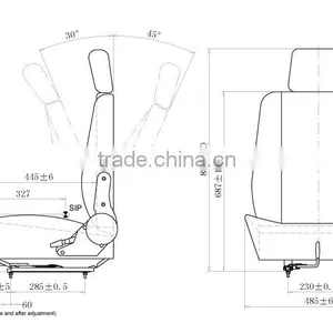 (YH-03)High Quality Backrest Adjustable Driver Seat thumbnail-1