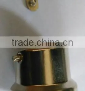 BAYONET TYPE WELD FREE OVAL PIN B22 AND E27 SCREW BASE CAP IRON ALUMINUM OR BRASS thumbnail-4