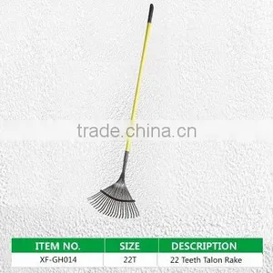 China Factory 22 Teeth Carbon Steel Farming Rake Tools With Fibergalss Handle and Antislip Handle thumbnail-2