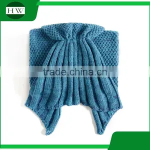 Best Christmas Gift Soft Fiber Baby Kids Children Knitted Crochet Mermaid Blanket Tail thumbnail-5