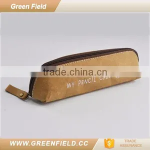 Washable Kraft Paper Custom Pencil Zipper Pouch Pencil Box thumbnail-1