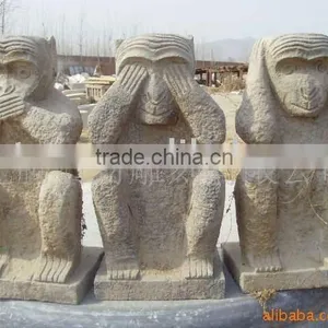 Japanese Three Monkeys Sculpture thumbnail-1