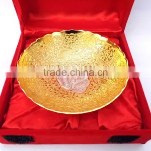 Gold and Silver Plated Brass Bowl for Home Decoration Wedding Gift thumbnail-4